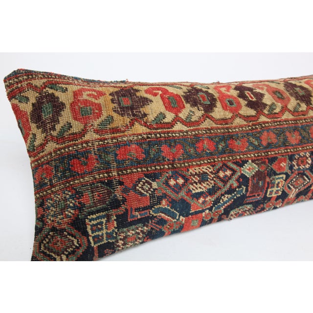 Early 20th Century Antique Tribal Rug Pillow Cover -16'' X 41'' For Sale - Image 5 of 12