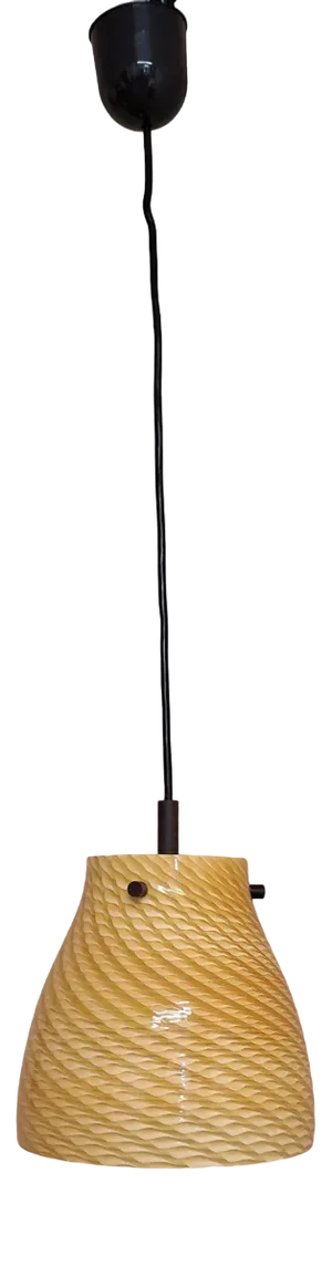 Vintage Ceiling Lamp on Black Metal and Plastic Mount, 1980s