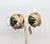 Vintage Signed Napier Round Domed Green X Clip Earrings, 1974 For Sale - Image 10 of 10