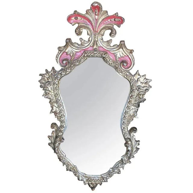 Rococo Style Gilt, Shaped Frame Mirror For Sale - Image 4 of 4