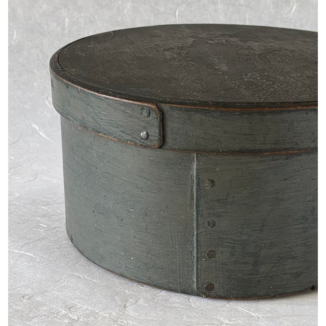 Antique 19th Century Original Condition Kitchen Pantry Box in Deep Blue Color For Sale - Image 9 of 11
