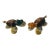 Charming Pair of Sea Shell Turtles Lamp Finials For Sale