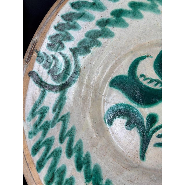 Large Granada Green Majolica Bowl For Sale - Image 4 of 17