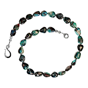 Ajd 20 Inch African Azurite Freeform Nuggets With Sterling Silver
