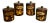 Treasure Treasure Craft Ceramic Kitchen Canisters- Set of 4 For Sale