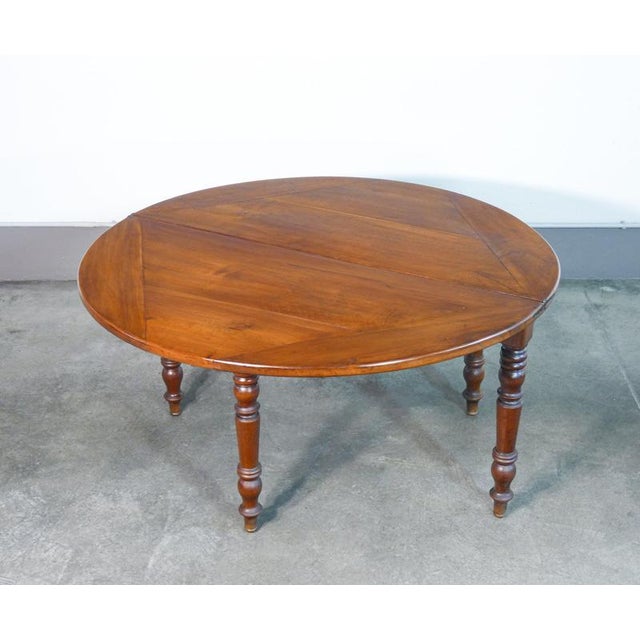 Half-Moon Opening Console Table in Walnut, 1800 For Sale - Image 12 of 18