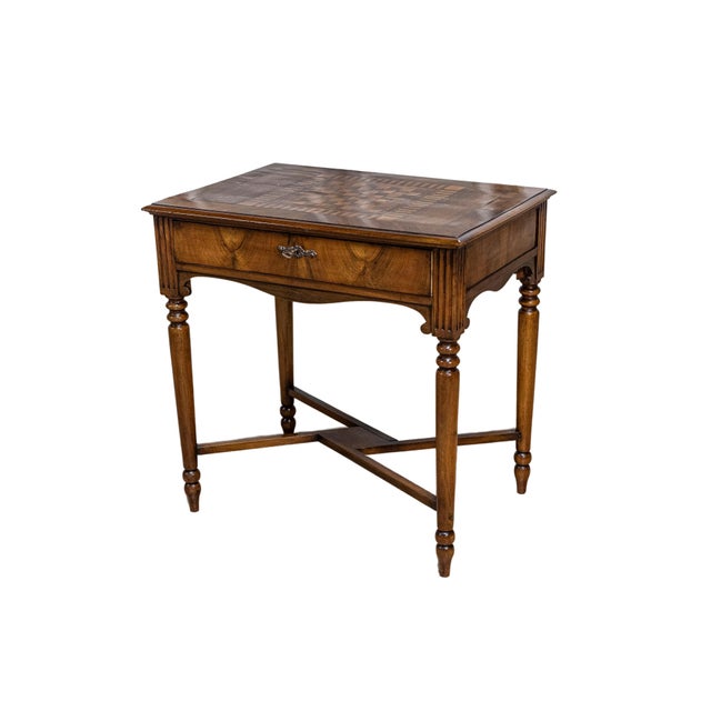 Italian Italian 19th Century Walnut and Mahogany Game Table with Checkerboard Top For Sale - Image 3 of 12