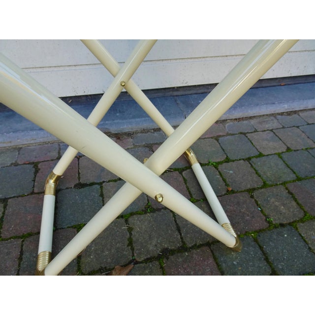 Vintage Lacquered Metal Butler Folding Table, 1970s For Sale - Image 6 of 8
