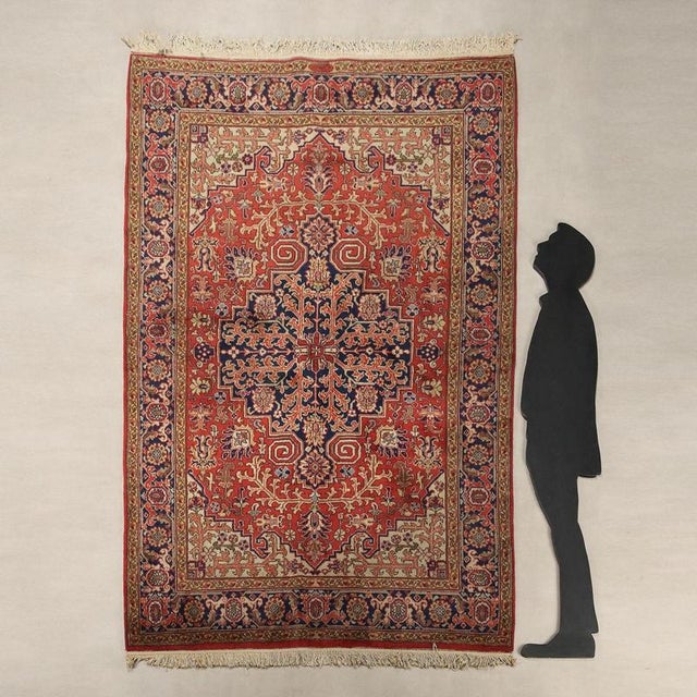 Tabriz rug in cotton and wool, large knot, hand-made. This piece is attributed to the mentioned designer/maker. It has no...