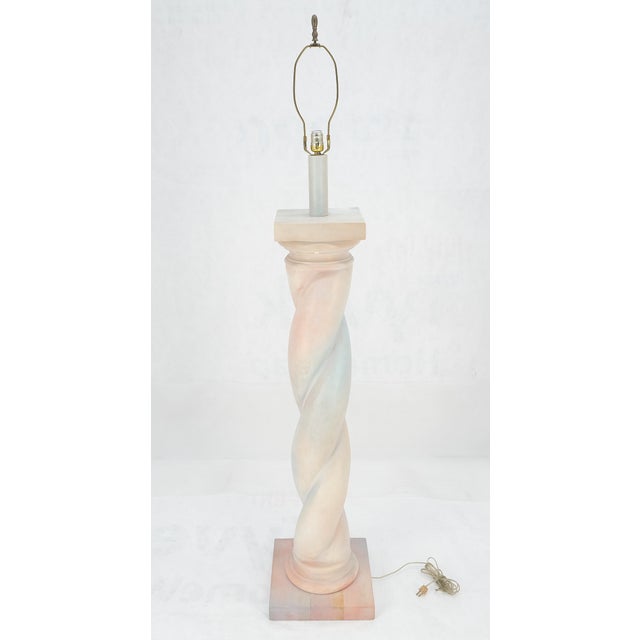 Twisted Rope Style Base Massive Decorative Floor Lamp Mid Century MINT! For Sale - Image 6 of 13