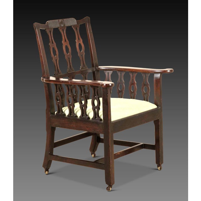 Brown George III Mahogany Armchair, 1780 For Sale - Image 8 of 8
