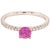 2010s Diamond Tourmaline Rubellite Ring 6.5 18k Gold 1.04 TCW Certified For Sale - Image 5 of 6