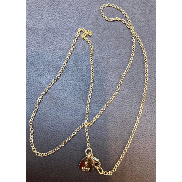 Vintage Unisex 18 Karat Yellow Gold Chain Necklace, Soho, Italian 17", 4.2 Gm For Sale - Image 4 of 8