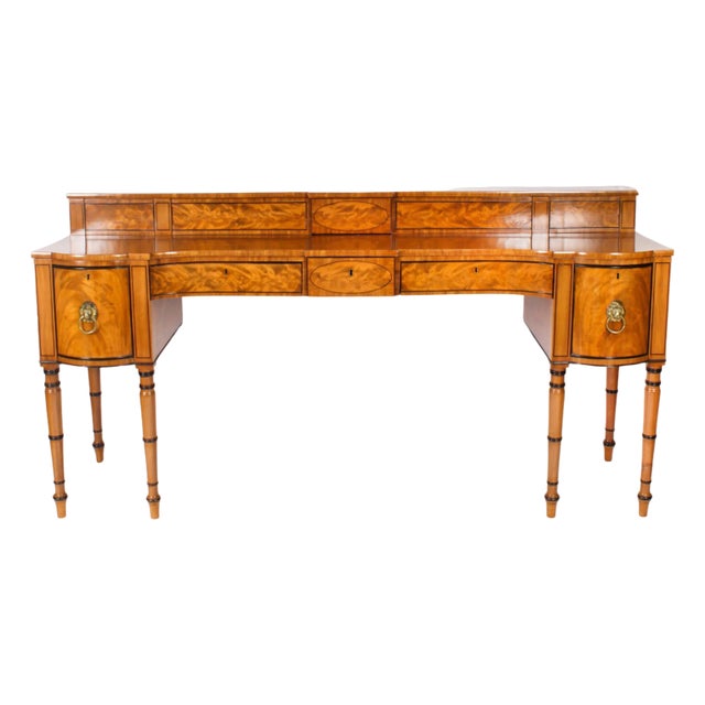 19th Century George III Scottish Flame Mahogany Sideboard For Sale