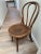 Rustic aged vintage cafe or Paris bistro chair with lots of age and natural wear. Solid wood and construction. Made in...