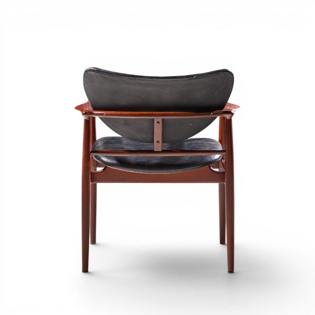Finn Juhl for Niels Vodder Model Nv-48 Mid Century Danish Teak Lounge Chairs - Pair For Sale - Image 9 of 12