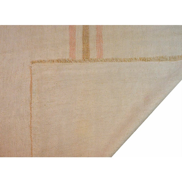 Ivory Vintage Mid Century Turkish Konya Kilim Rug For Sale - Image 8 of 9