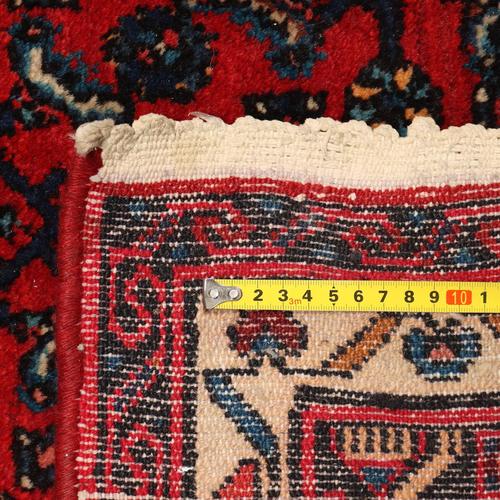 Textile Antique Hosseimbad Heavy Knot Rug in Cotton and Wool For Sale - Image 7 of 8