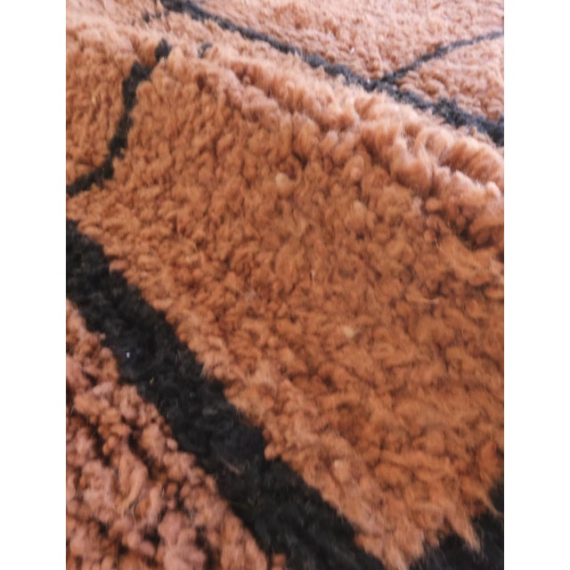 Brown Moroccan Rug - 8.4 X 7 Ft For Sale - Image 4 of 8