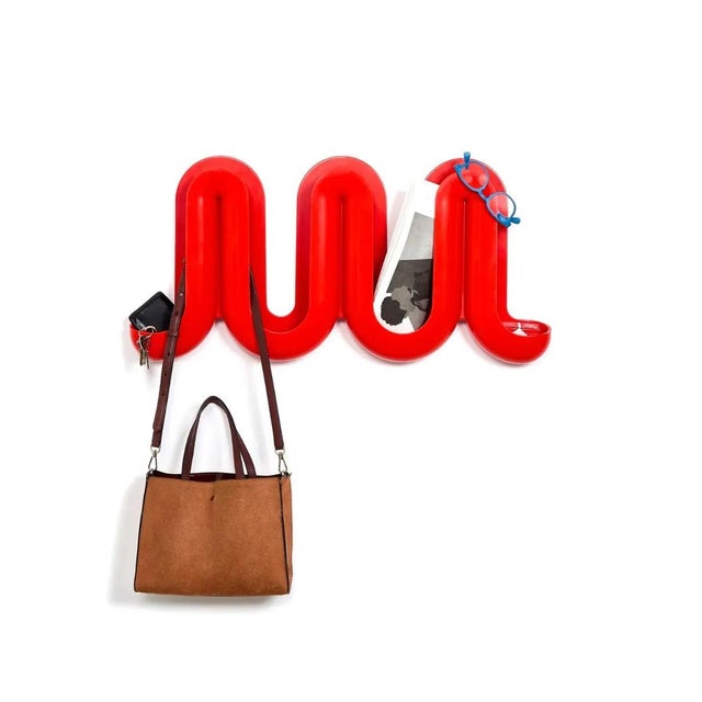 Mid-Century Modern Heller Swell Wall Catchall Catch-All Organizer Designer Anna Dawson Coat Rack Hellerware For Sale - Image 3 of 7