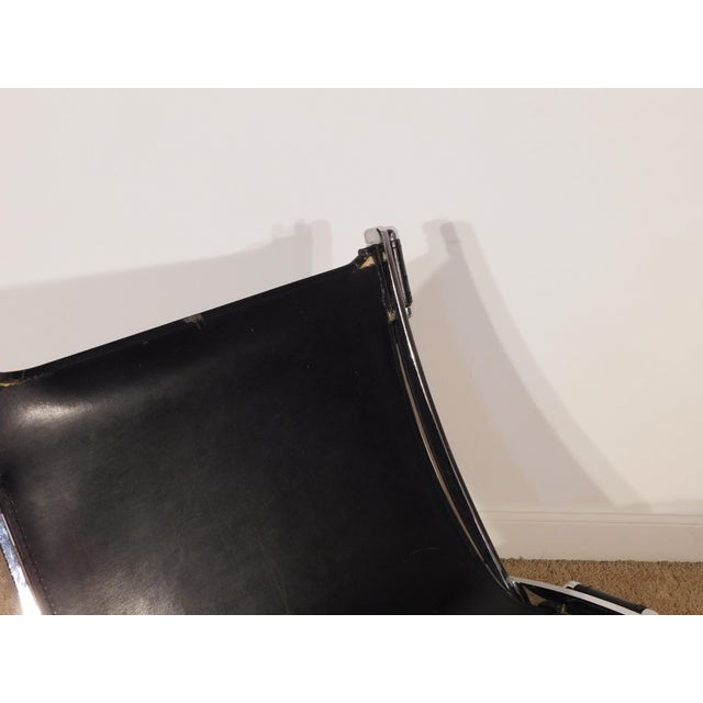 Leather Scissor Chair by Antonio Citterio for Flexform Italia, Circa 1980s For Sale - Image 11 of 18