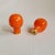 Large Modern Orange Ceramic Finials - a Pair For Sale - Image 4 of 4