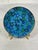 Royal Blue Vintage Cloisonné Plate & Stand For Sale - Image 8 of 9
