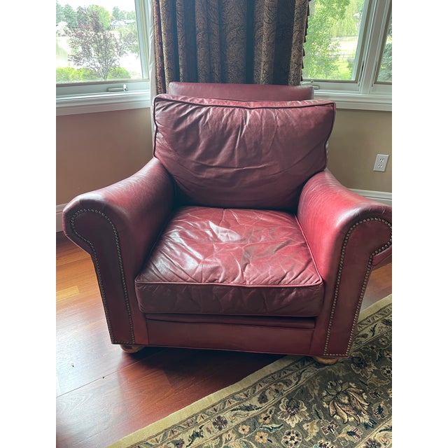 Rustic European Old Hickory Leather Club Chairs (2) For Sale - Image 3 of 9