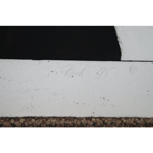 Charles Roth 1975 Subtle Situation #2 Black & White Aquatint Etching 40" For Sale - Image 6 of 12