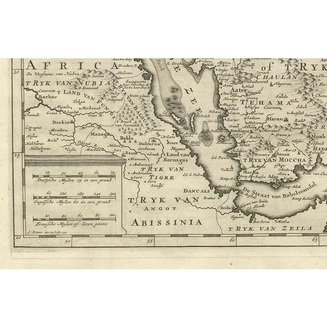Map of Arabia Tirion, 1730 For Sale - Image 6 of 10