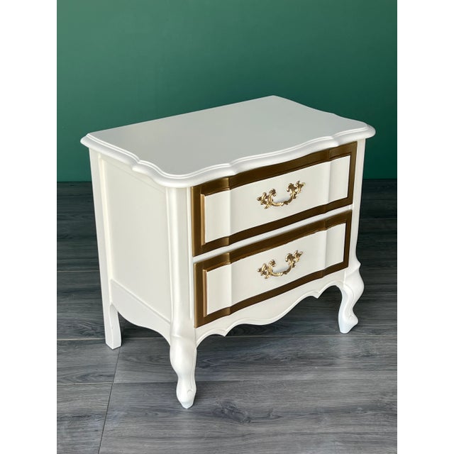 1970s French Style Cream Nightstands - Set of 2 For Sale - Image 13 of 14
