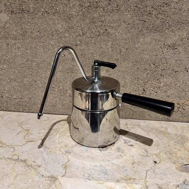 Marco Zanuso 1970s Alimenti Stovetop Italian Espresso Coffee Maker Steamer For Sale - Image 4 of 8