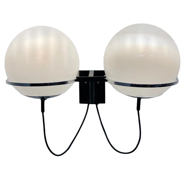 Tolkien ‘Lord of the Rings’ Wall Lamp with Two Morning Mist Glass Balloons by Raak, 1970s For Sale