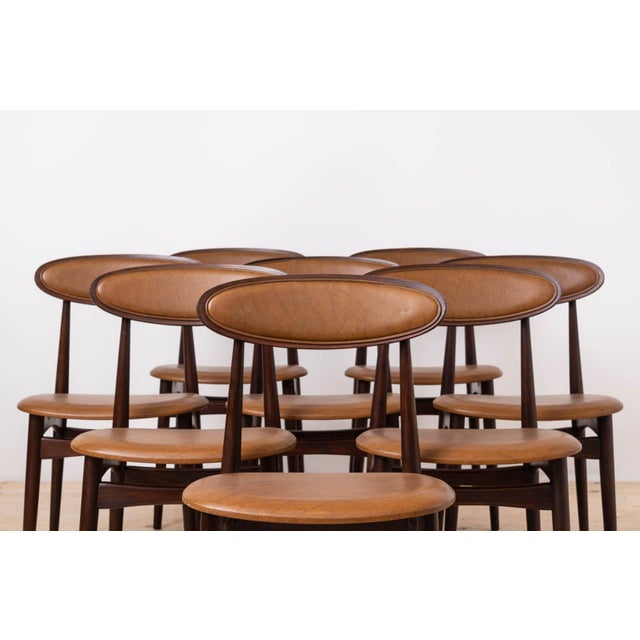Mid-Century Modern Round Dining Table and No. 125B Chairs by Fredrik A. Kayser, 1960s, Set of 5 For Sale - Image 17 of 18