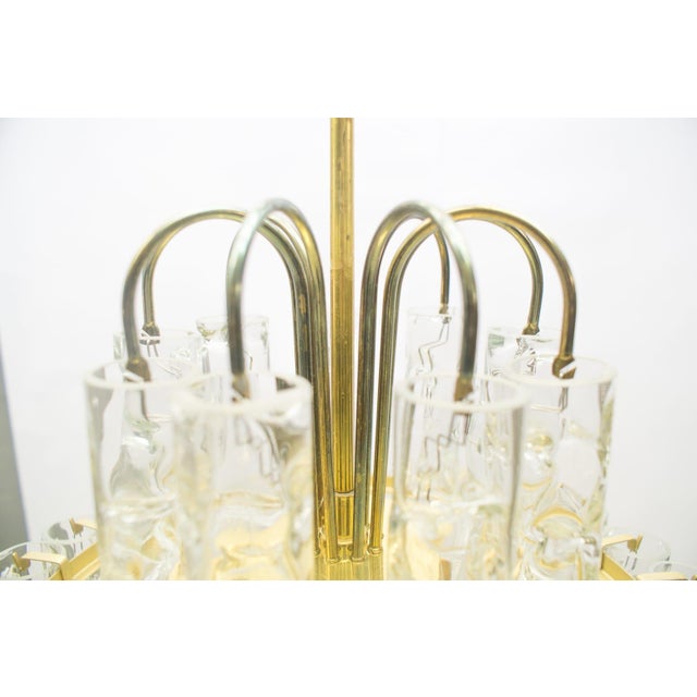3-Tier Glass Tube Chandelier by Doria, 1960s For Sale - Image 12 of 13
