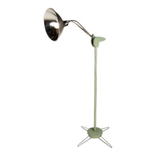 Mid-Century Modern Industrial Patinaed Medical / Surgical 6ft. Floor Lamp by Wilmot Castle, Usa, C. 1960s For Sale