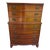 Dixie Furniture Mid Century Federal Style Mahogany Chest on Chest of Drawers For Sale