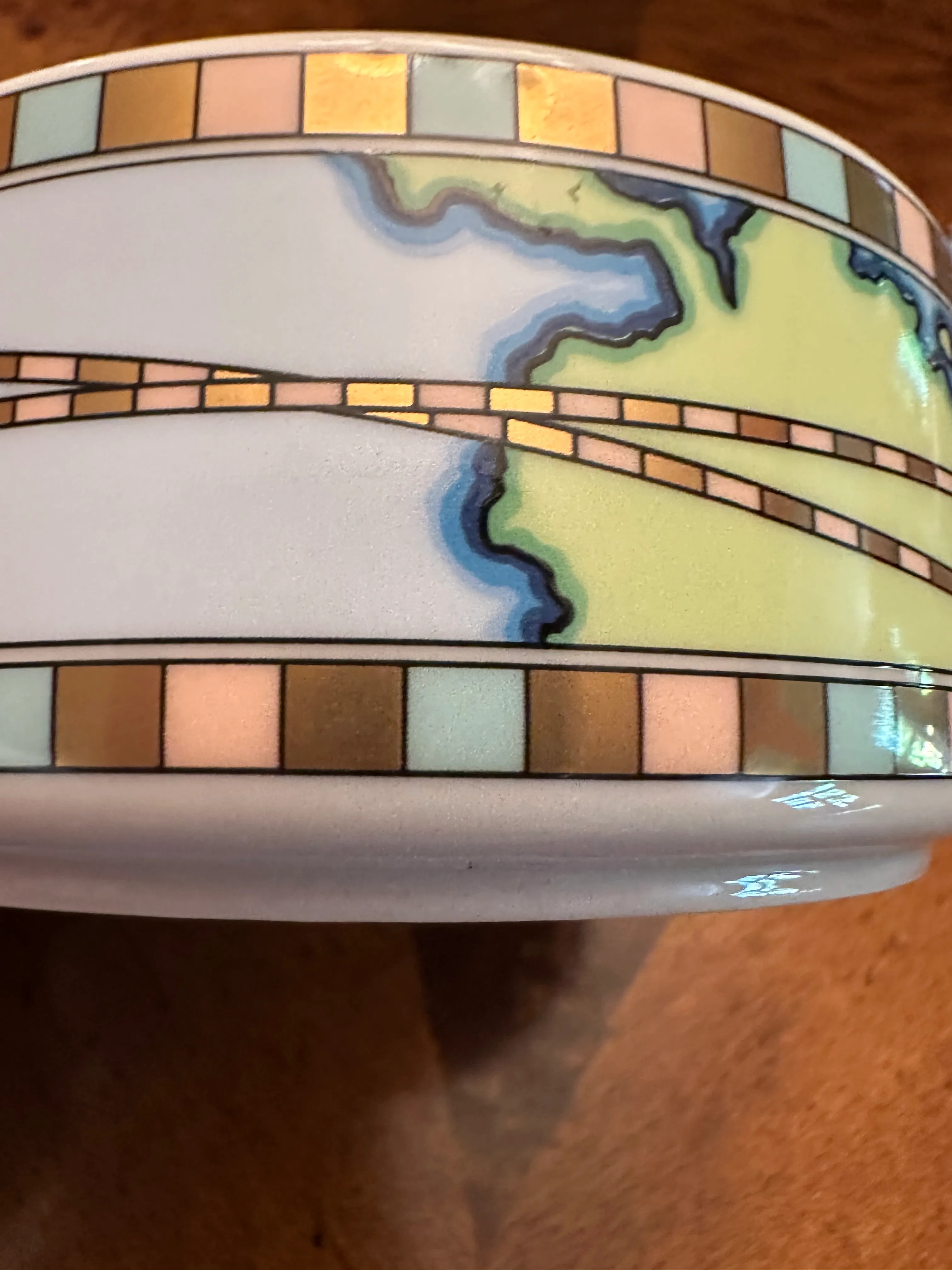 1970s Tiffany $ Co. World Map Globe Trinket/ Jewelry Box | Chairish