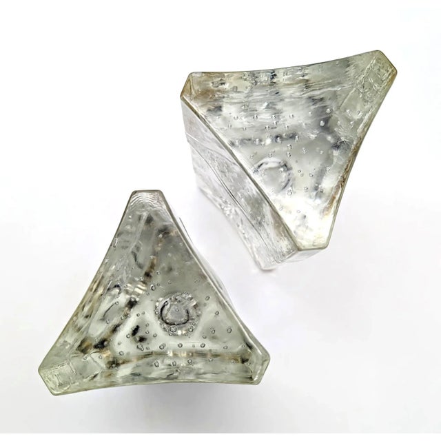 1980s Iittala "Arkipelago" Glass Candlestick Holders Designed by Timo Sarpaneva, a Pair For Sale - Image 10 of 12