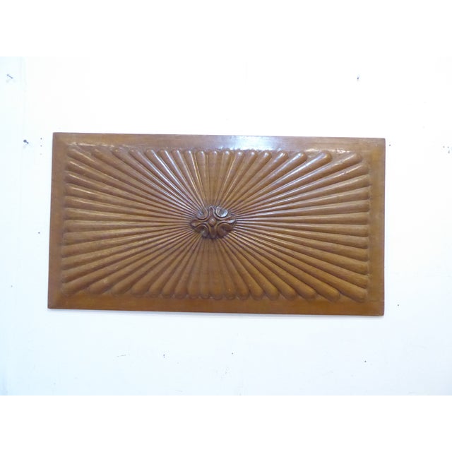 This 19th Century carved oak architectural effect, which measures 16.5"H x 32"L, is ready to hang horizontally.