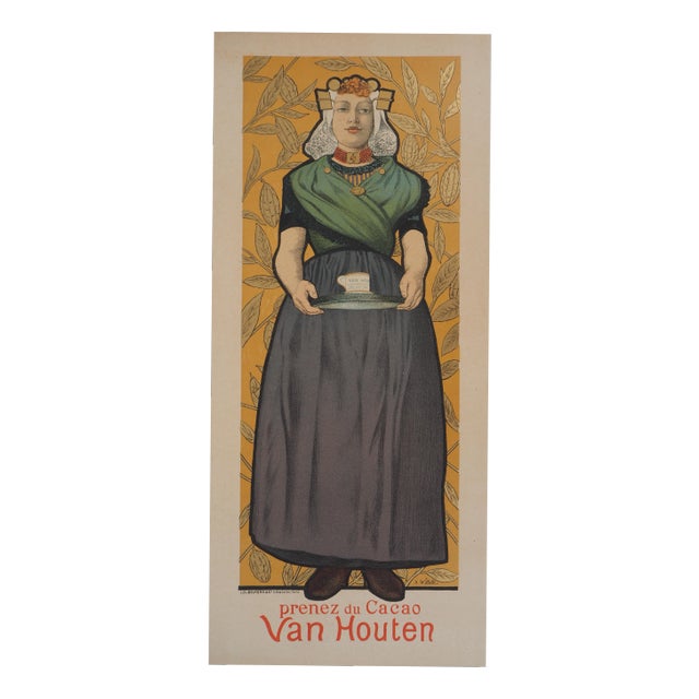 Adolphe Willette, Van Houten, Woman and Cocoa, 1895, Original Lithograph For Sale