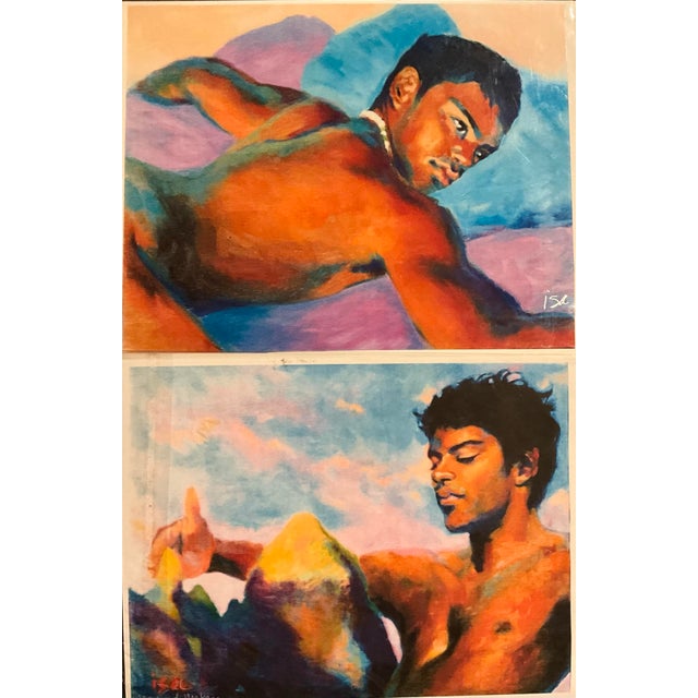 Blue Kauai Hawaii North Shore by Isa Maria Oil on Canvas American. (1950? - ) Framed For Sale - Image 8 of 12