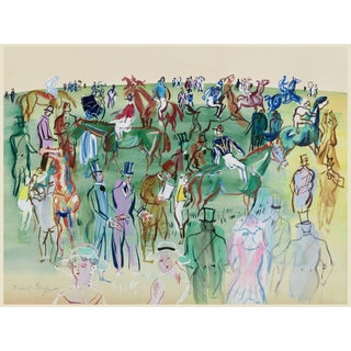 La Pelouse Colorful Equestrian Fine Art Print by Raoul Dufy — 16" X 12" For Sale
