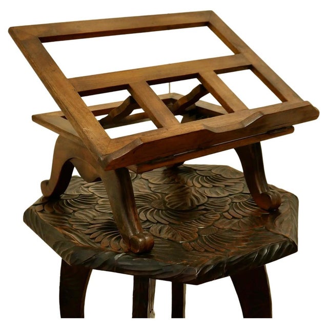 French Lutrin Cherrywood Music Stand, 1880s For Sale - Image 6 of 6