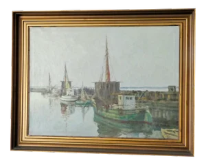 Christian Bogo "Boats at Dock"