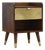 Mango Wood Nightstand With Brass Drawer Front For Sale