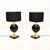 Mid-Century Modern Vintage Italian Walnut and Brass Table Lamps, 1970, Set of 2 For Sale - Image 3 of 11
