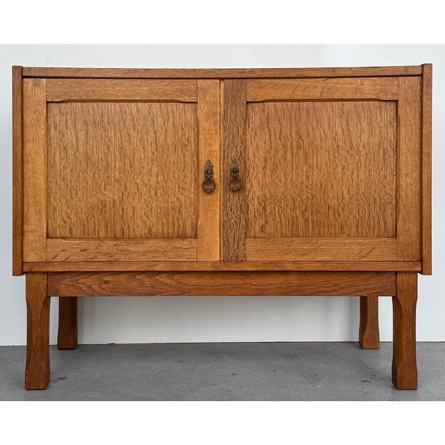 Mid 20th Century Henning Kjaernulf Oak Brutalist Danish Modern Night Stands For Sale - Image 5 of 8