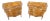 Pair of Italian Olive Burl Wood Patched Veneer Bombay Small Dresser Stands Table For Sale