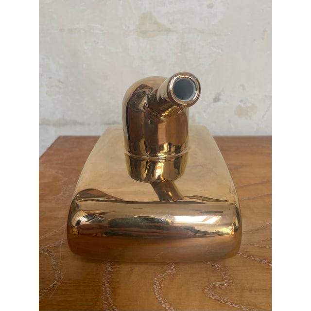 Limoges, France French Limoges Pop Art Porcelain "Tank You" Bud Vase For Sale - Image 4 of 11